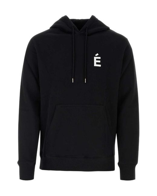 Etudes Studio Blue Logo-Print Pullover Hoodie for men