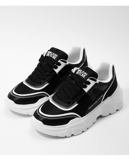 Versace Jeans Black Lace-Up Sneakers