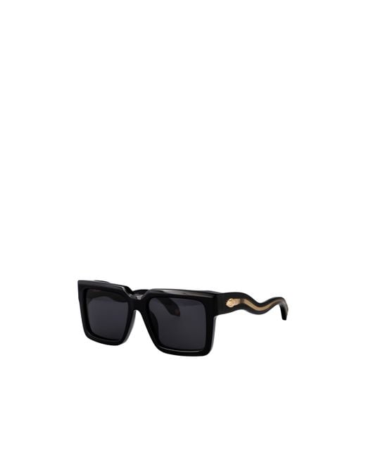 Roberto Cavalli Black Square-Frame Sunglasses