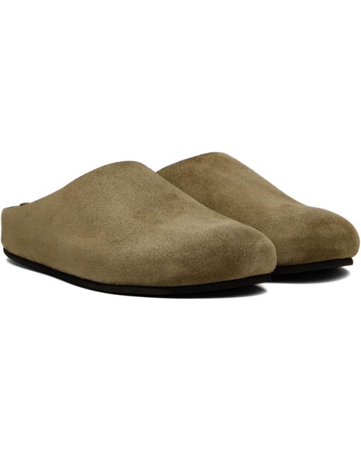 The Row Brown Hugo Open Back Slides