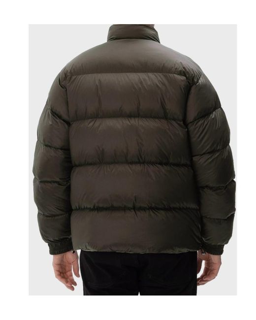 Emporio Armani Gray Logo-Patch Padded Jacket for men