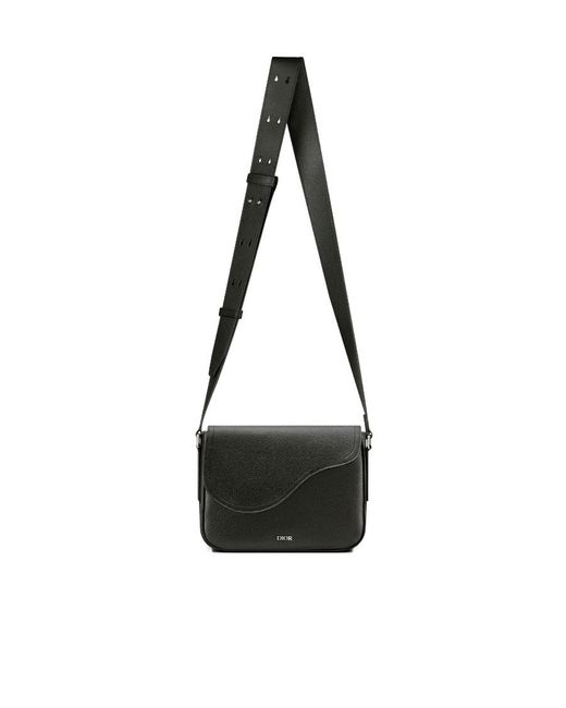 Dior Black Mini Saddle Shoulder Bag for men