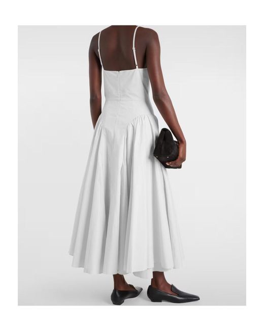 TOVE White Solene Cotton Poplin Midi Dress