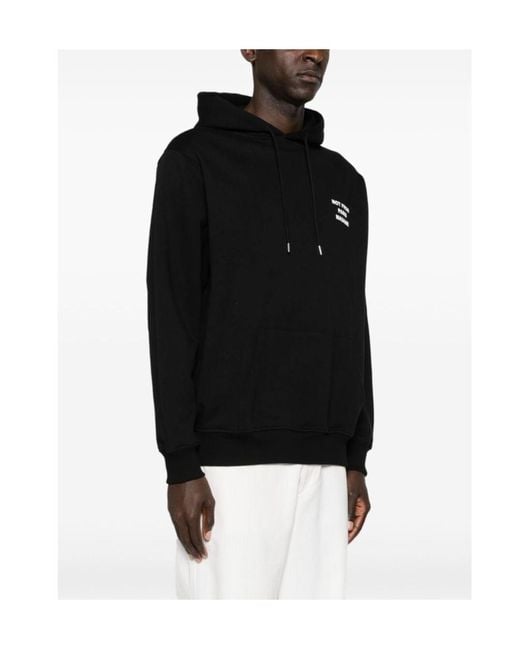 Drole de Monsieur Black Drôle De Monsieur Slogan Print Hoodie for men