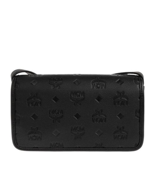 MCM Black Flap Shoulder Bag for men