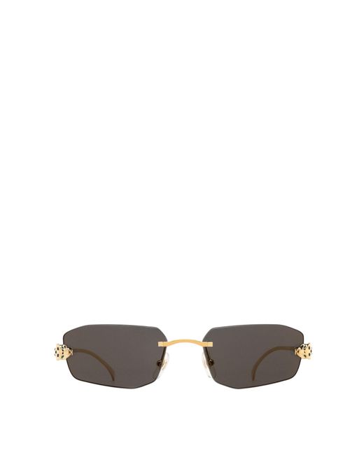 Cartier Metallic Geometric Frame Sunglasses for men