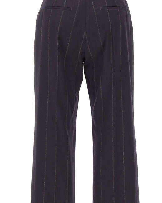Eleventy Blue Pinstripe Casual Pants
