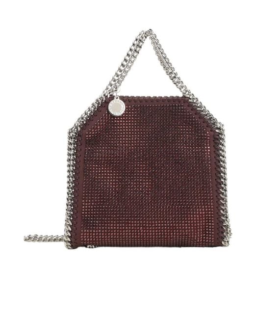 Stella McCartney Brown Falabella Embellished Chained Tote Bag