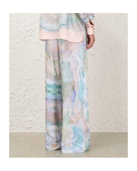 Zimmermann Blue Illuminate Track Pants