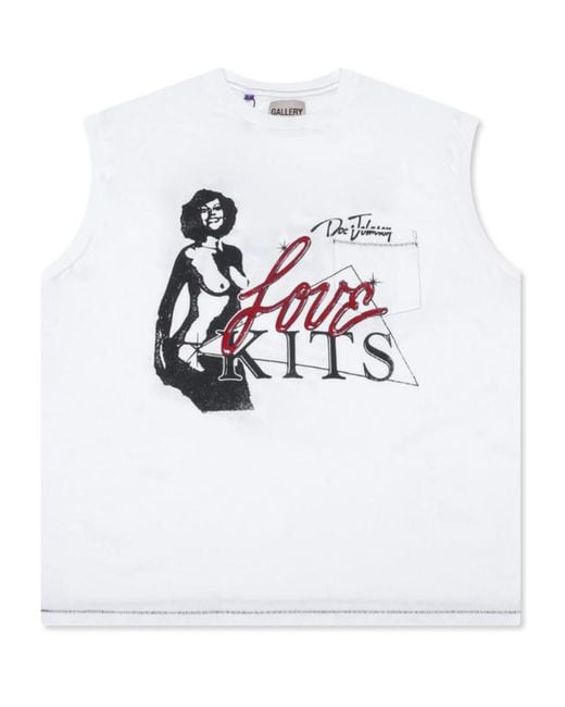 GALLERY DEPT. White Love Kits Sleeveless T-Shirt for men