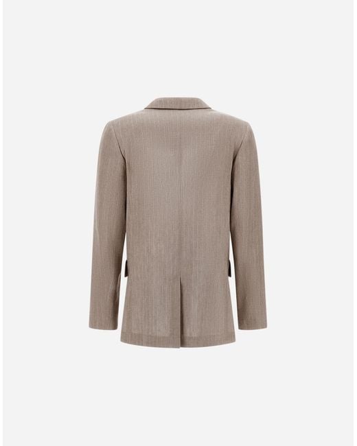 Herno Brown Single-Breasted Tailored Jacket