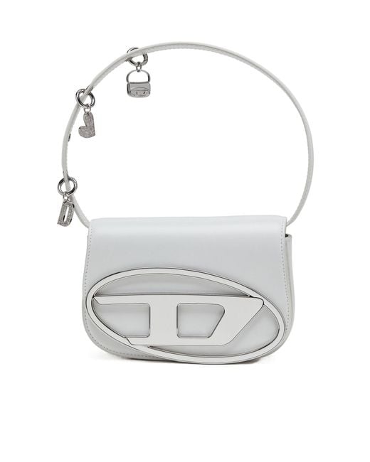 DIESEL White 1Dr Charm-Embellished Shoulder Bag