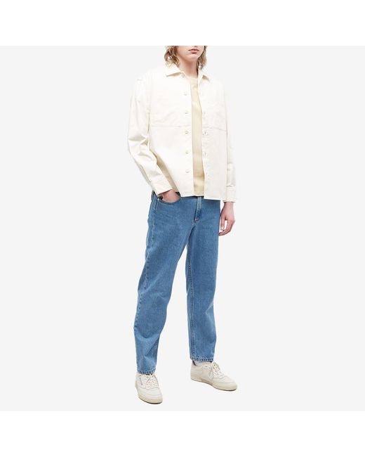 Maison Kitsuné White Profile Fox Cotton Gabardine Shirt for men