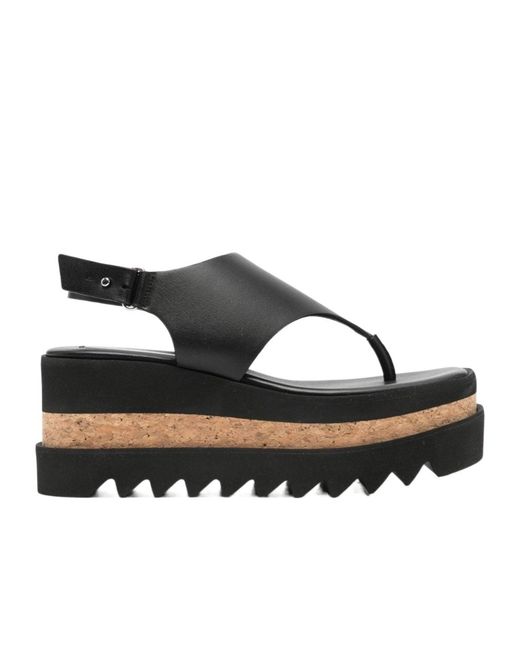 Stella McCartney Black Clim-Toed Platform Sandals