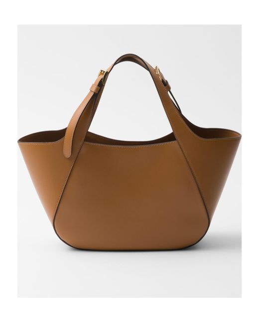 Prada Brown Medium Leather Tote Bag