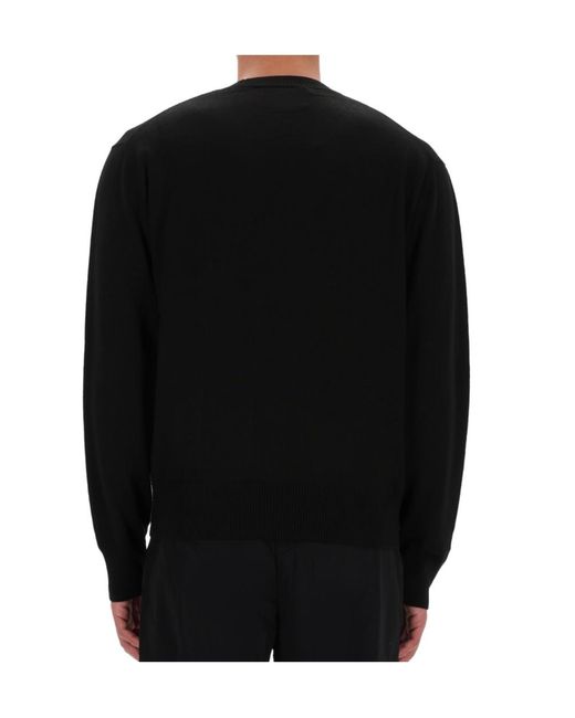Versace Jeans Black Couture Logo Detail Crewneck Jumper for men