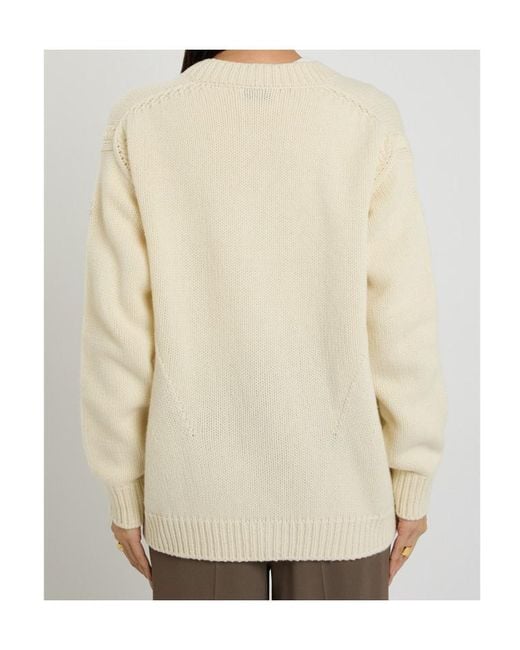 Moncler Natural Wool And Cashmere-Blend Cardigan