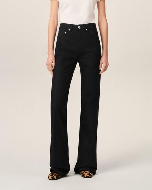 AMI Black Flared Leg Jeans