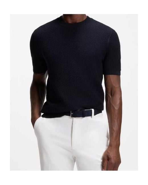 Boss Black Boss Short-Sleeved Knitted Top for men