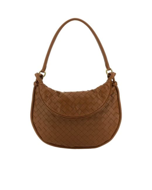 Bottega Veneta Brown Medium Gemelli Intrecciato Shoulder Bag