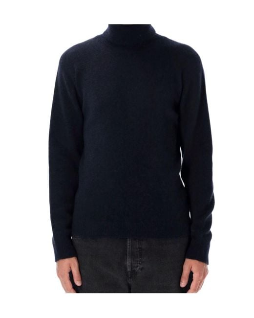 Roberto Collina Blue High Neck Knitted Sweater for men