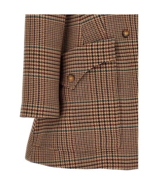 Etro Brown Prince Of Wales Coat