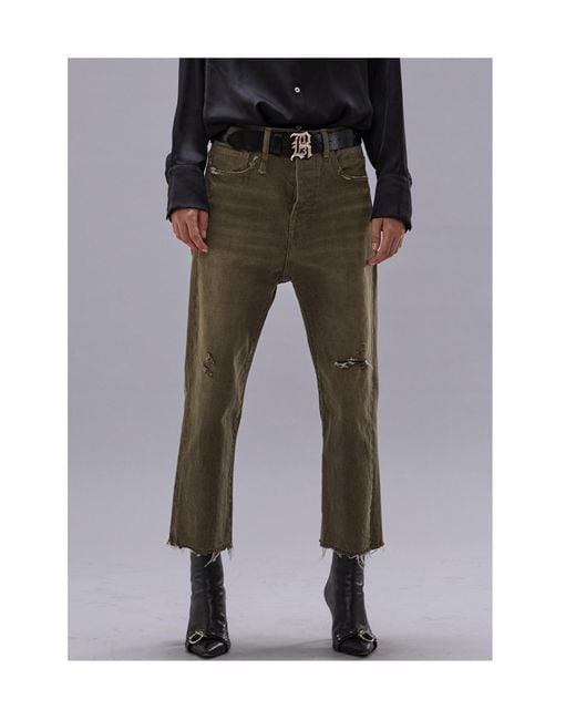 R13 Green Belt-Loop Jeans