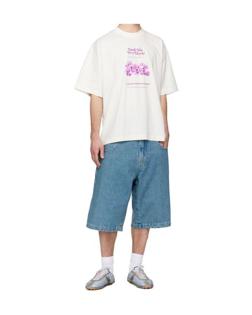 Vetements White Crew Neck Short-Sleeved T-Shirt for men