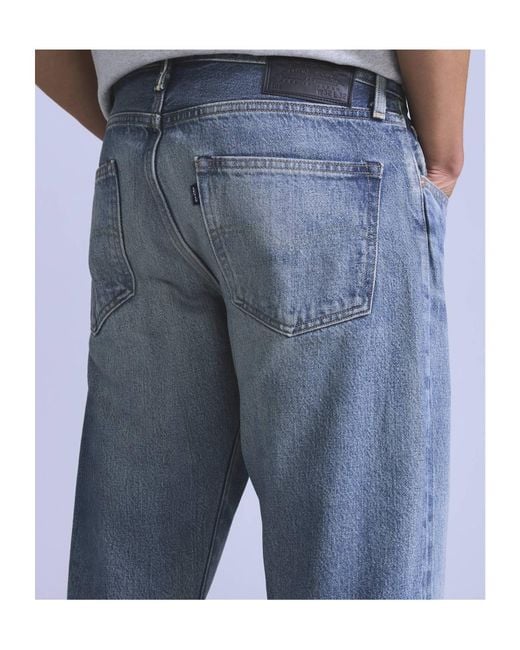 Levi's Blue Saddle Rock Mij Logo-Patch Jeans for men
