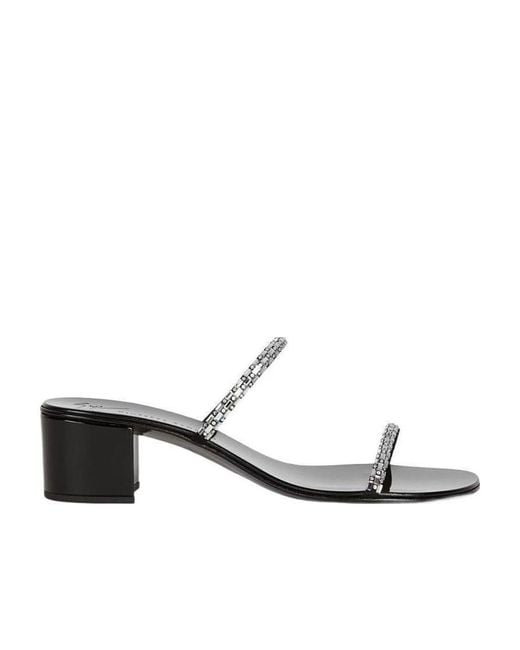 Giuseppe Zanotti White Logo Sandals