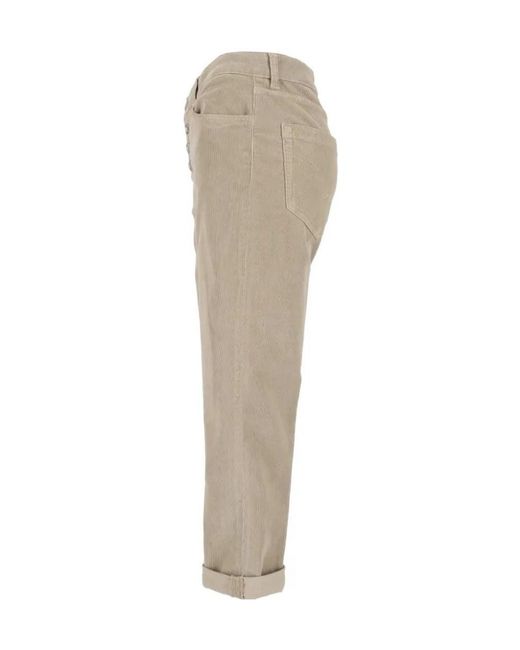 Dondup Natural Logo-Patch Cropped Trousers