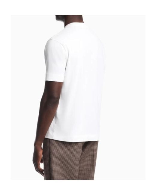 Emporio Armani White Short-Sleeved Logo T-Shirt With A Round Neck for men