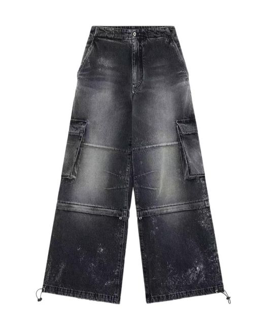 we11done Gray Multi-Pocket Casual Pants