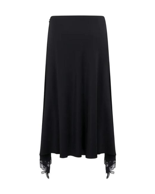 Stella McCartney Black Lace-Detail Midi Skirt