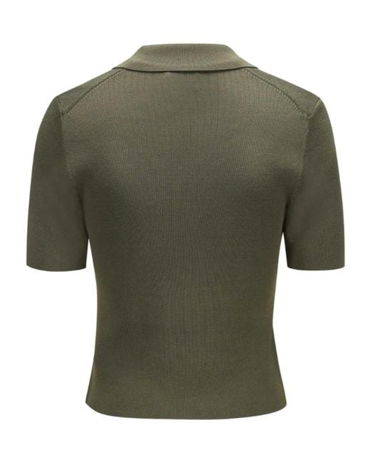 Polo Ralph Lauren Green Button Short-Sleeve Top