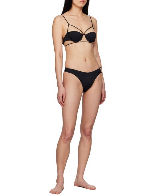 Jacquemus Black Le Haut De Maillot Signature Clasp Fastened Bikini Top
