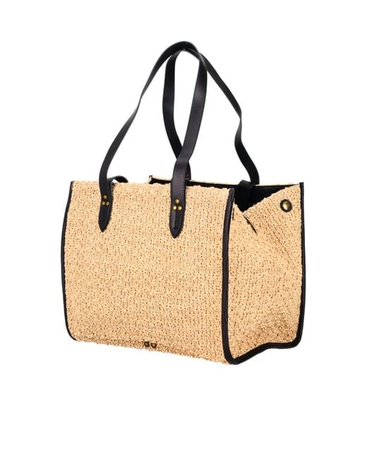 Jérôme Dreyfuss Natural Medium Leon Woven Tote Bag