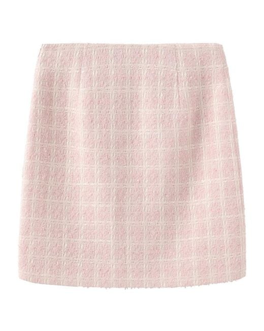 Marissa Chiara Pink Button Skirt