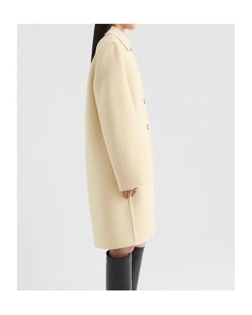 Jil Sander Natural Double Wool Coat