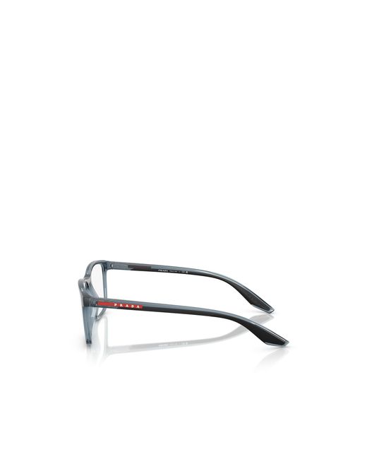 Prada Linea Rossa Metallic Prada Eyewear Square Frame Glasses for men