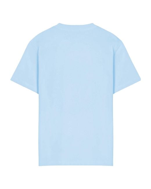 Just Cavalli Blue Floral Logo T-Shirt
