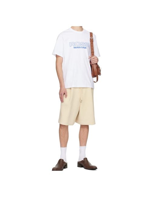 Martine Rose White Classic T-Shirt for men