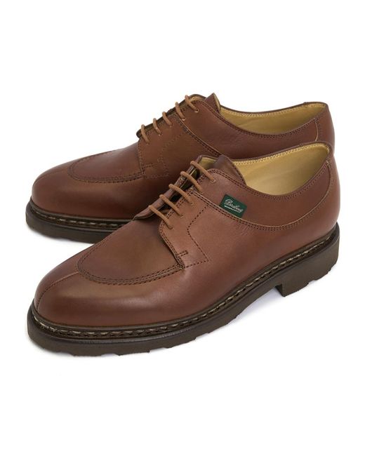 Paraboot Brown Lace-Up Dress Shoes for men