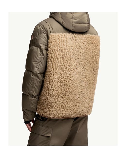 Moncler Brown Grenoble Grifford High Neck Down Jacket for men