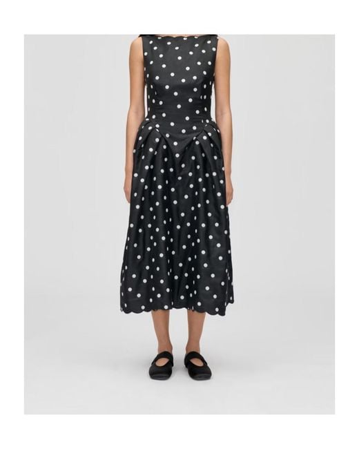 Stine Goya Black Volum A Line Dress