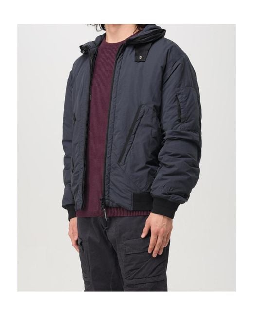 C P Company Blue Long-Sleeved Casual Jacket for men