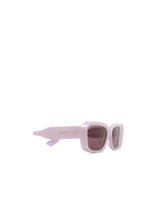Gucci Pink Eyewear Rectangle Frame Sunglasses