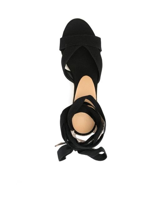 Castaner Black Wedge High-Heeled Sandals