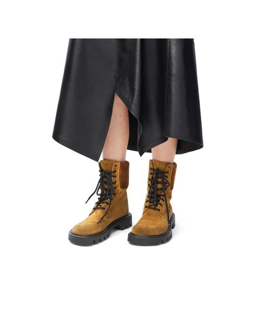 Loewe Brown Sierra Combat Boots