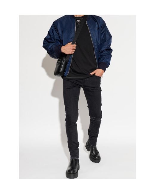 DIESEL Blue W-Type-D1 Winter Jacket for men